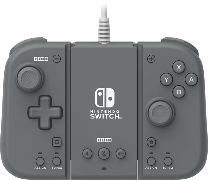 HORI Split Pad Compact Attachment Set (Slate Grey) - Wired Controller - Nintendo Switch