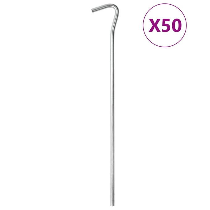vidaXL - Tentharingen - 50 - st - Ø5 - mm - 23 - cm - gegalvaniseerd - staal