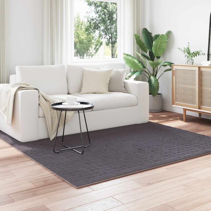 vidaXL - Vloerkleden - Vierkant - SIROLO - Antraciet - 120 - x - 120 - cm - Polyester