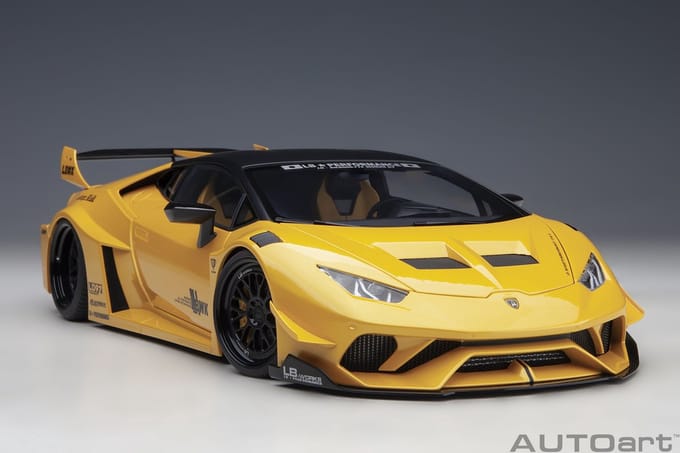 AUTOart 1/18 Lamborghini Huracan Liberty Walk GT 2019, Metallic Yellow