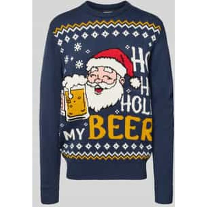 Gebreide pullover met ribboorden