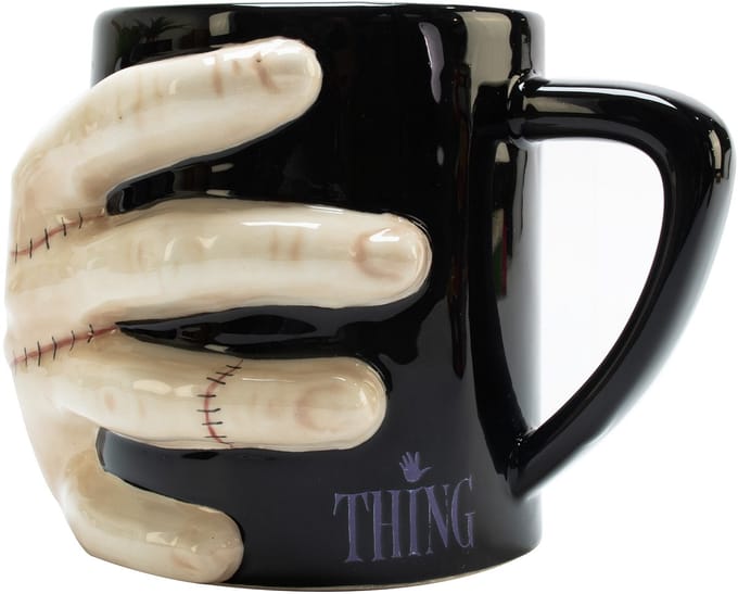 Wednesday Thing 3D-mok Unisex Kop - zwart/beige - Standard