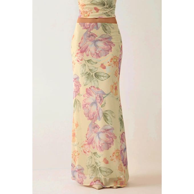 Lage Taille Bloemen Maxi Rok