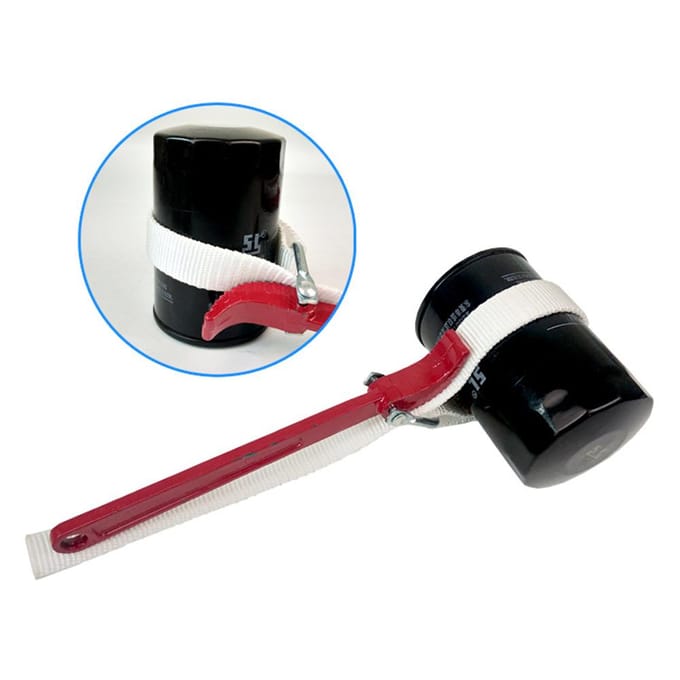 12 inch verstelbare multifunctionele bandsleutel met verdikte nylon band white
