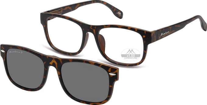 Montana Leesbril MRC1A +1:50 TURTLE inclusief Clip-on zonnebril
