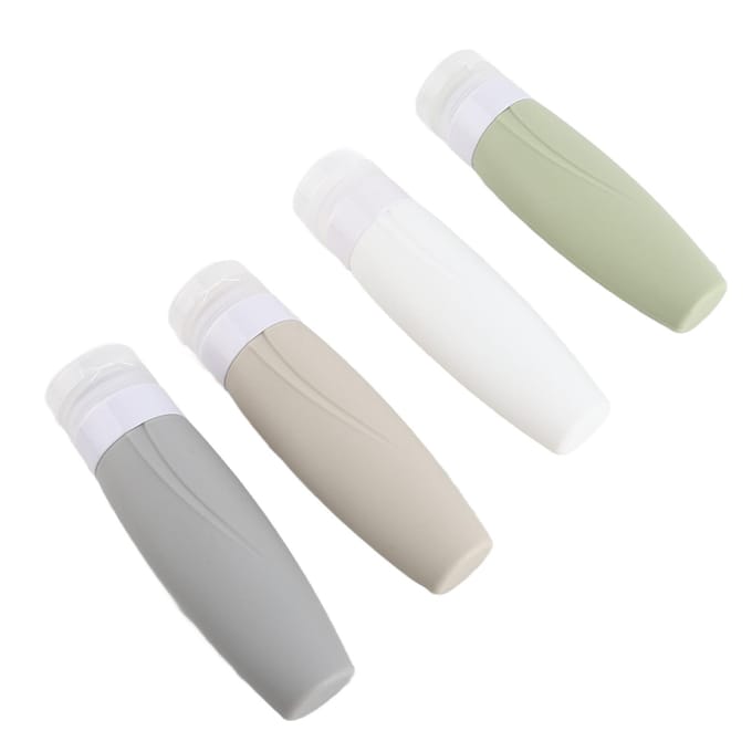 Lege Dispenserfles Siliconen Herbruikbare Container Shampoo Douchegel Reisflesje 90ml white