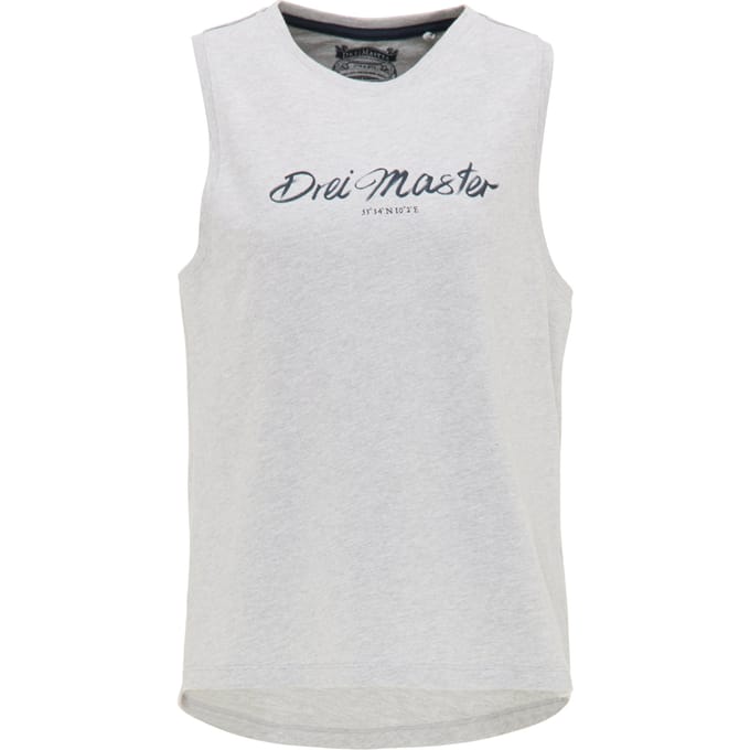 Dreimaster Top Dames licht grijs melange