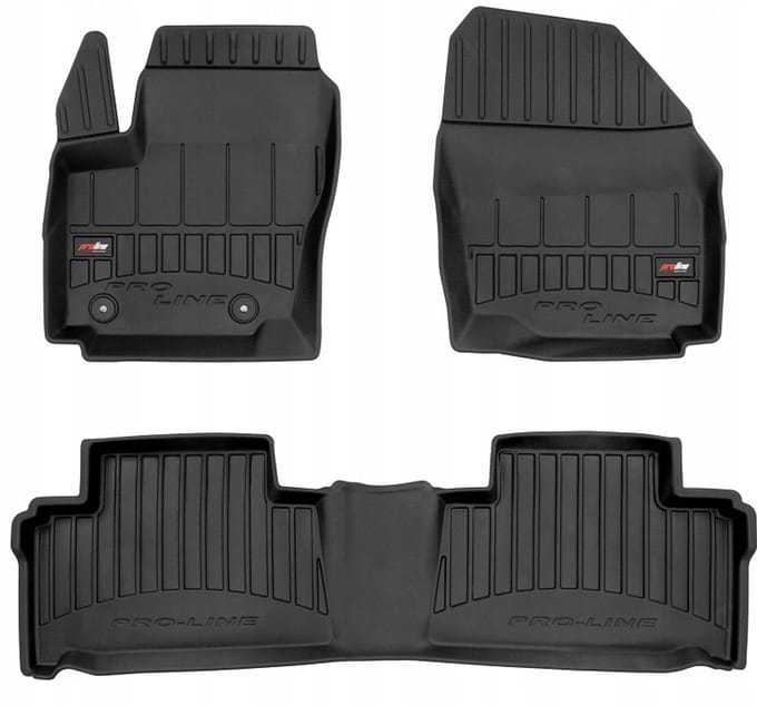 Frogum - 3D Pro-Line - Automatten Set - Geschikt voor FORD S-Max Mk1 2006-2015 - Hoge Rand 6cm - Afstand Stoppers 25cm