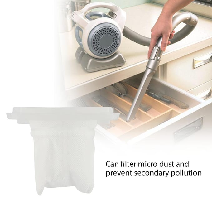 2 Stuks Vervangingsfilter voor Black & Decker VF110 Stofzuiger Dustbuster Filter white
