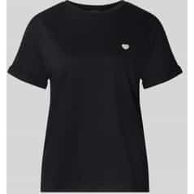 relaxed fit t-shirt met motiefstitching model 'Serz'