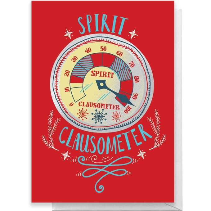 Elf Spirit Clausometer Greetings Card - Giant Card