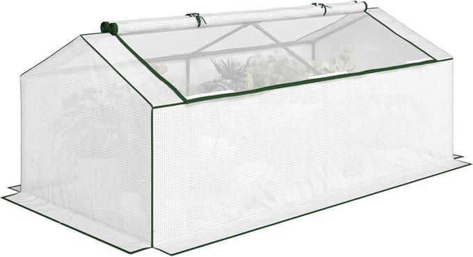Outsunny Kas-Metaal, PE-180L x 90B x 70H cm-Wit