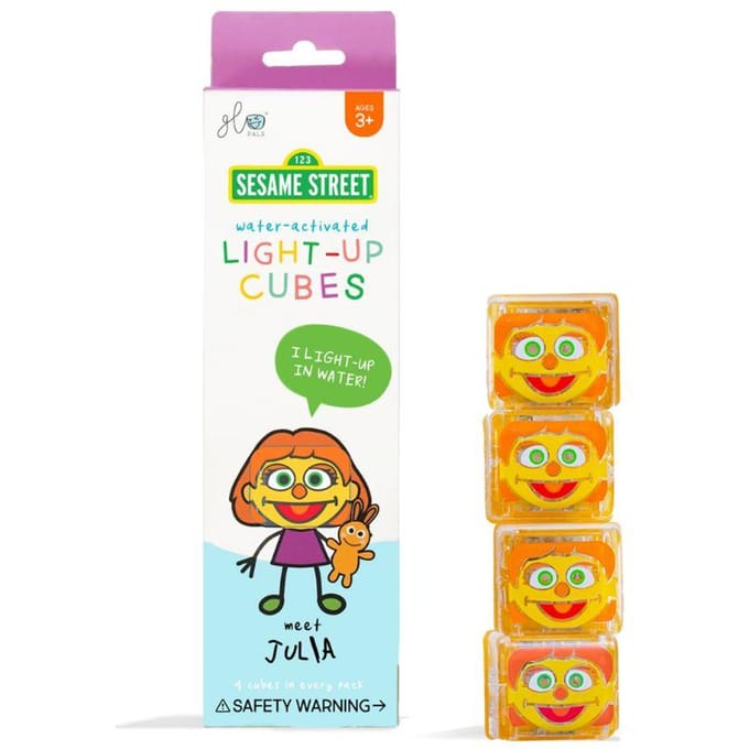 Glopals Light-Up Sesamstraat Julia 4 stuks Badspeelgoed GP-FIN-4PK-JULIA