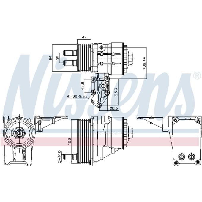Olie radiator, motorolie NISSENS 91328