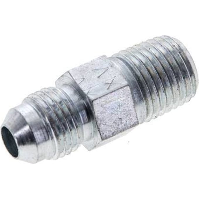 JIC  Dubbele Nippel UNF 1/2''-20 X 1/4'' NPT Staal 275bar [2 Stuks]