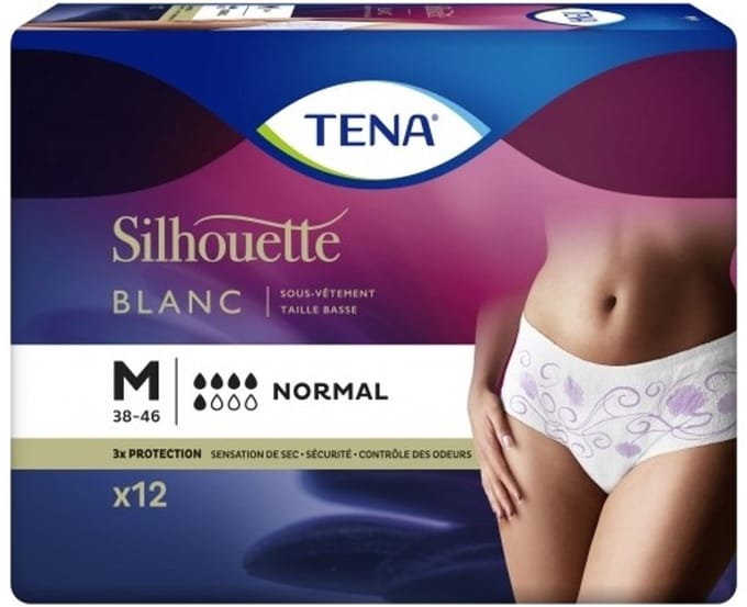 Tena Silhouette Normal Wit - Lage Taille Medium - 6 pakken van 12 stuks