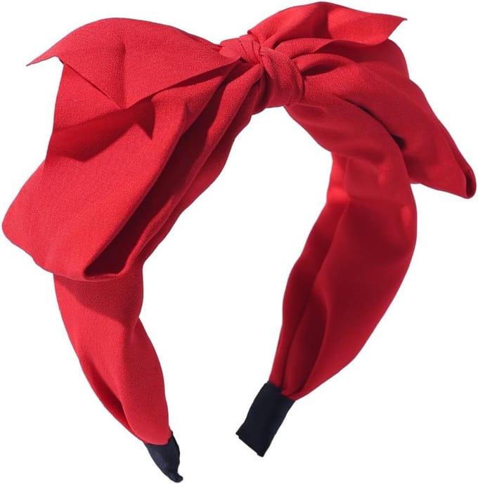 Grote Rode Haarstrik met Knopen voor Dames en Meisjes - Haaraccessoire Feest en Dagelijks Gebruik