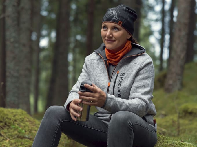 Husqvarna fleece jack dames grijs - m