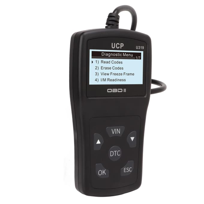 Scanner OBD2 Lecteur de codes défaut moteur Outil de diagnostic de voiture multifonctionnel Certifié CE pour Auto white