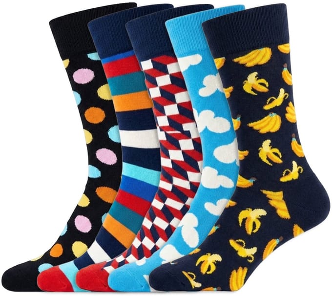 5 Paar – Happy Socks – Dames & Heren – Thema Classics – Katoen – Maat 36-40