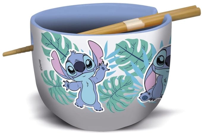 Stor Lilo & Stitch Ramen Bowl met Chopsticks Stitch Aloha Kitchen- and Tableware