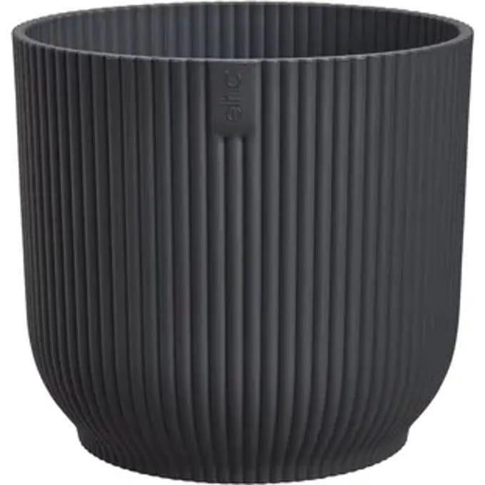 Elho Bloempot Vibes Fold Mini - Kunststof - Antraciet - Diam.7xh6,5cm