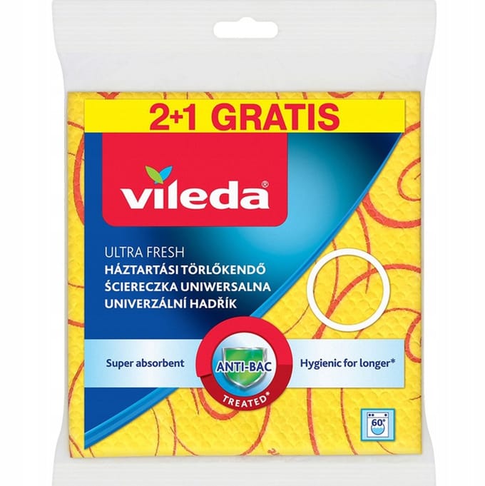 Vileda - Universele Doekjes - Zilverionen - Microvezel - 39x36 cm