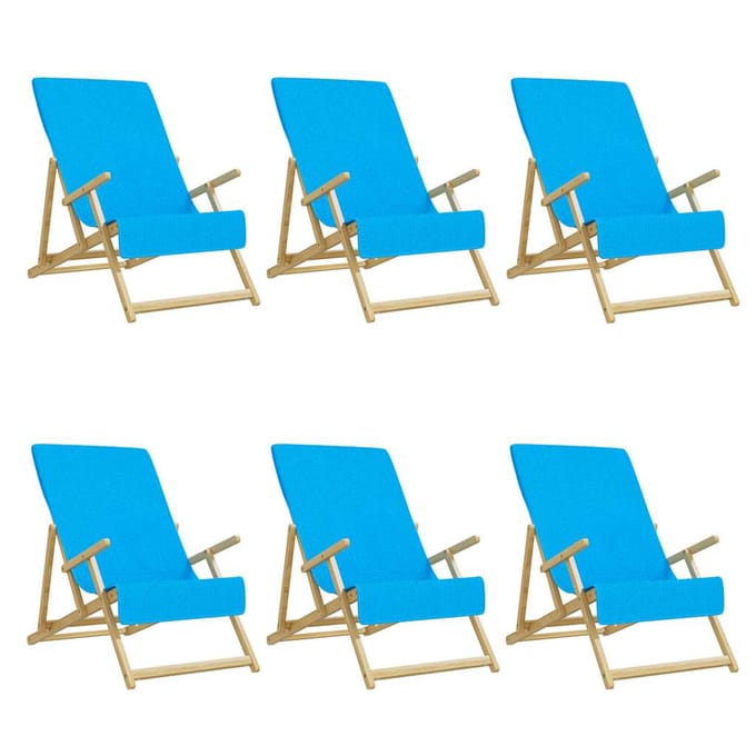 vidaXL - Strandhanddoeken - 6 - st - 400 - g/m² - 60x135 - cm - stof - turquoise