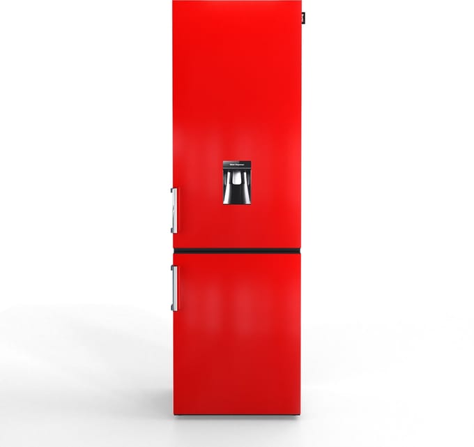 Nunki Large H2O – Koel-vriescombinatie – Waterdispenser – E-klasse – 268 liter – Front Hot Rod Red Gloss