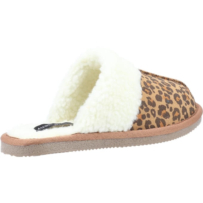 Hush Puppies Dames/dames Arianna Luipaardprint suède pantoffels (Bruin/Wit)
