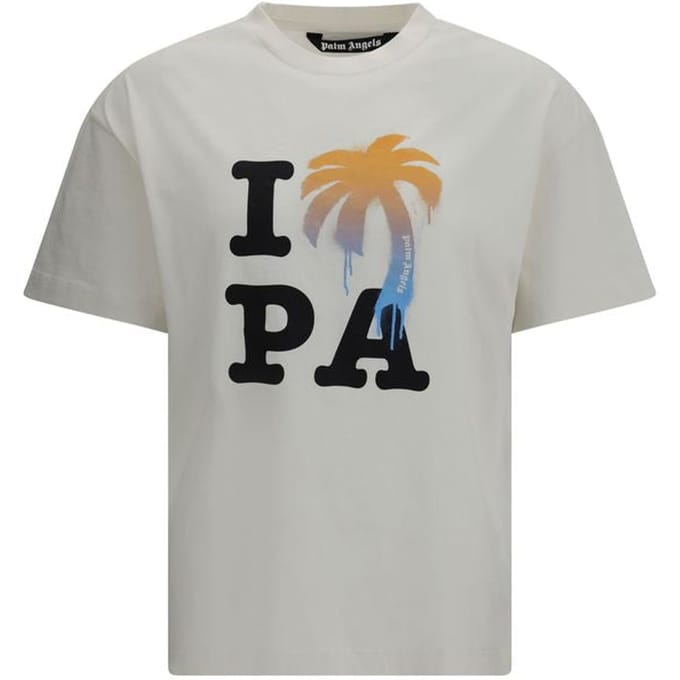 Palm Angels Witte Katoenen T-Shirt