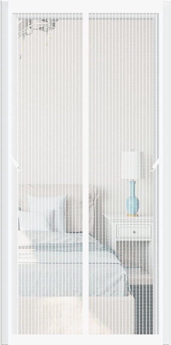Vliegengordijn - Hordeur - Buitenruimte - Automatische sluiting - 200 cm hoog - Wit