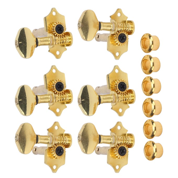 Gitaar Stemknoppen Metalen Tandwiel Afstelknoppen Snaarinstrument Accessoires Vervanging beige