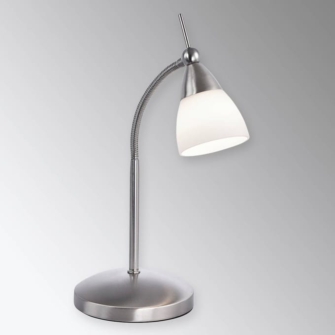 Paul Neuhaus Pino tafellamp, grijs, 45 cm, dimbaar, G9