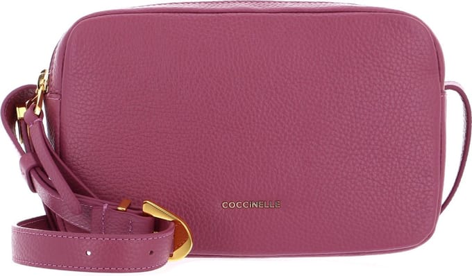 COCCINELLE Leren Schoudertas Coccinelle Gleen Handbag Grained Leather Pulp Pink Paars