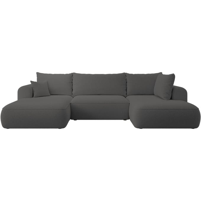 U-bank Philipa rechts bouclé met slaapfunctie | Selsey Design
