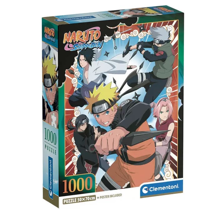 Clementoni - Puzzel - 1000 Stukjes - Naruto - Puzzel Voor Volwassenen - Special Series License