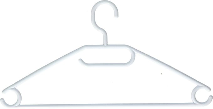 Plasticforte Kledinghangers - 5x - wit - kunststof - 40,5 cm - kledingkast opruimen