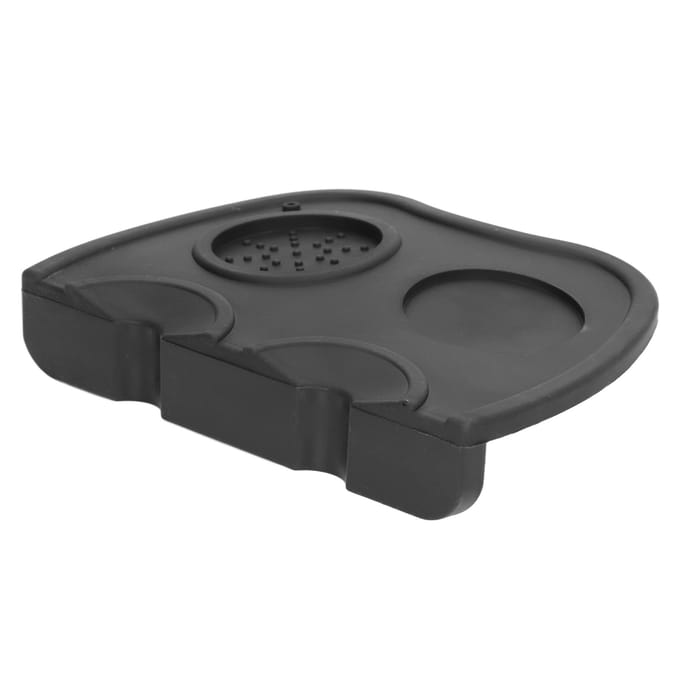 Koffieverdeler Mat Siliconen Tamper Pad Dubbel Gat Antislip Houder voor Drankbereiding black