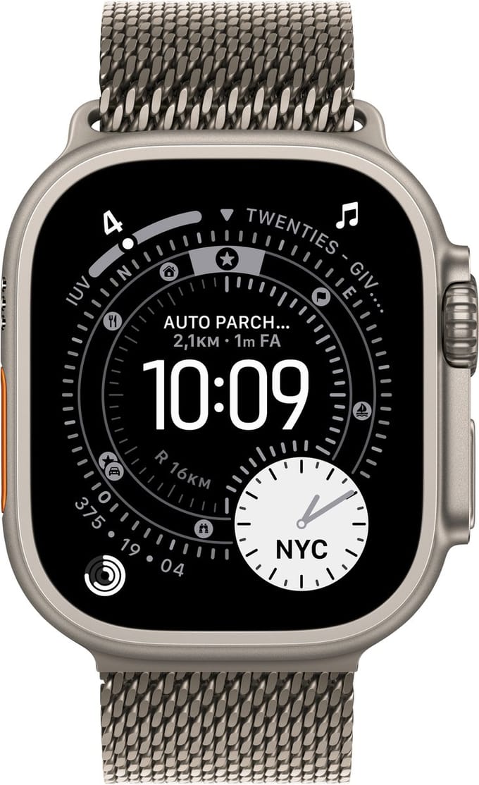 Apple MGHQ4ZM/A slimme draagbare accessoire Band Natuurlijk Titanium - Large - 49mm