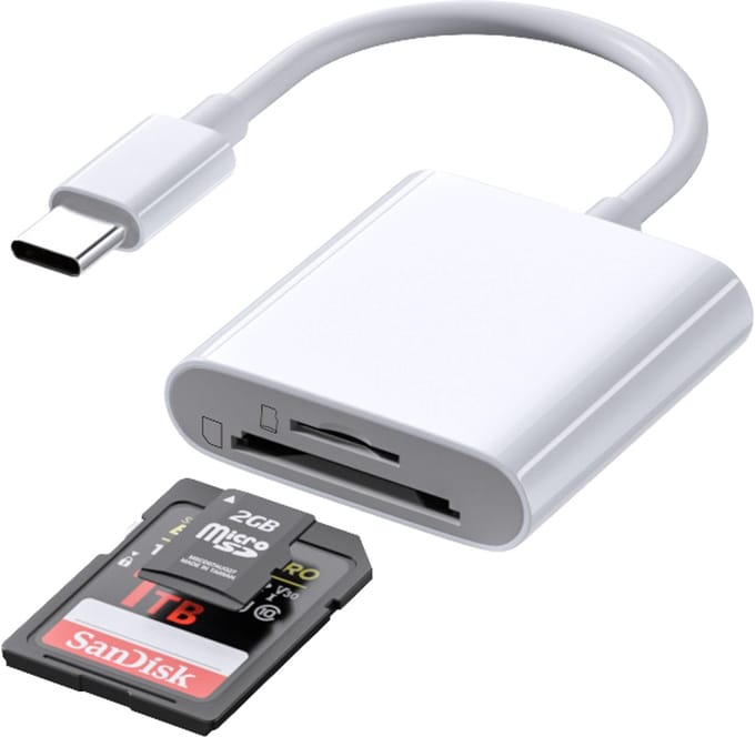 Jumalu 2-in-1 SD Kaartlezer – USB-C Aansluiting – Compatibel met MicroSD & SD – Voor Telefoon, Tablet & PC – Plug and Play