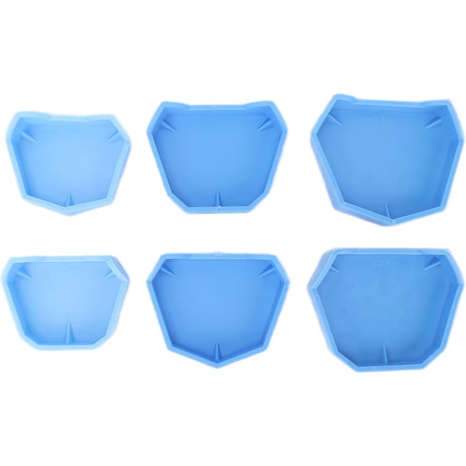 6 stuks Tandtechnisch Lab Model Basis Siliconen Tandtechnisch Lab Vormer Basis Mallen Gipsmodel Laden Blauw white
