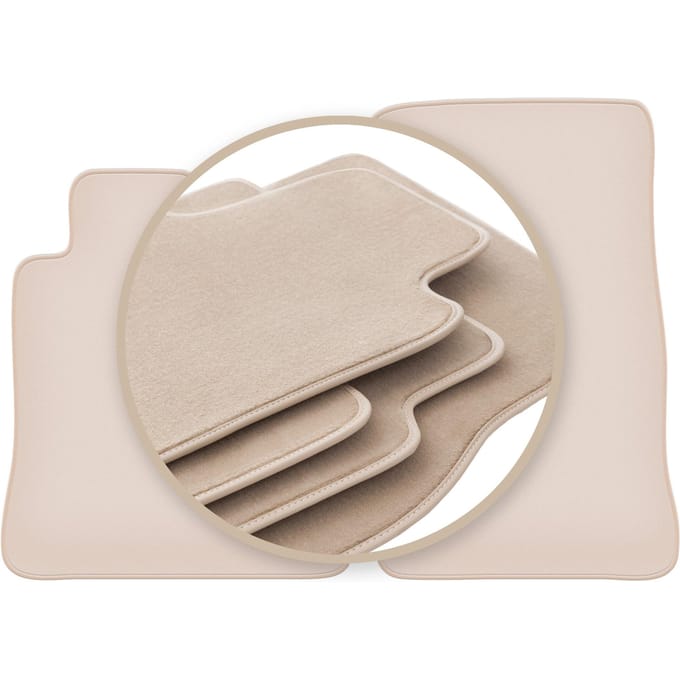 PREMIUM beige vloermatten voor: Chevrolet Camaro VI coupé 2015-2020