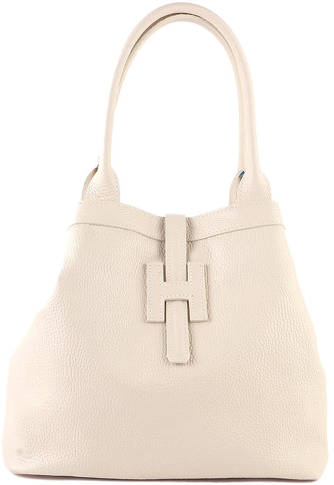 Giuliano lederen handtas Mirella - Made in Italy - Beige