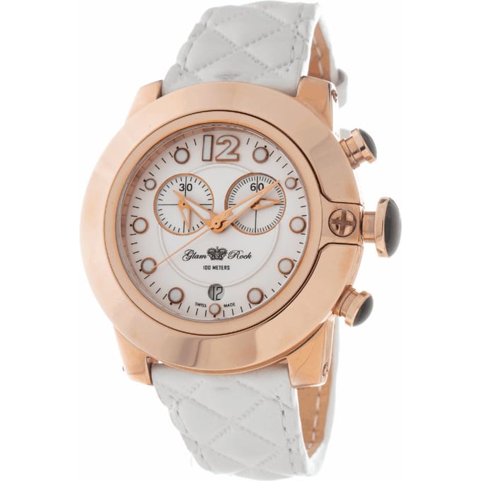 Horloge GLAM ROCK GR32166R. Kwarts, Kleur wit. Vrouw. white