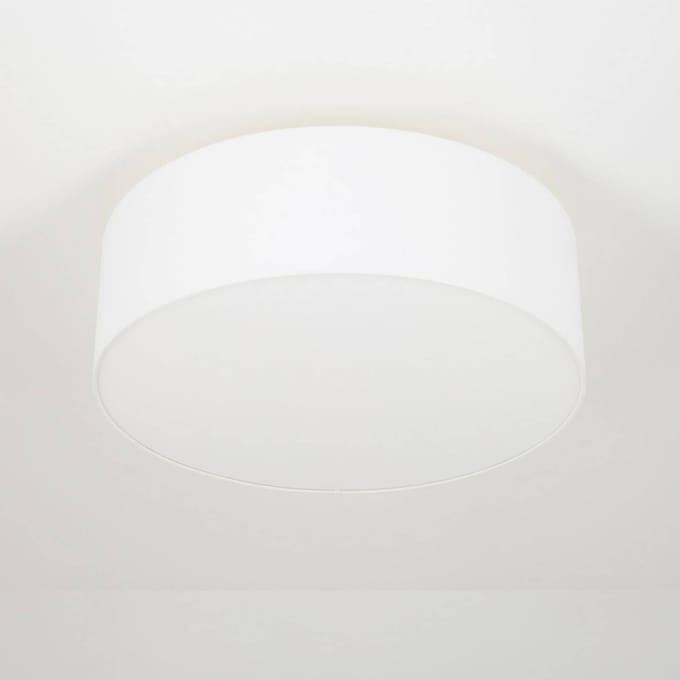 Quitani plafondlamp Gala, Ø 50 cm, chintz, wit