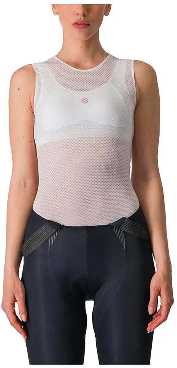 Castelli Pro Mesh Mouwloos Basislaag Beige L Vrouw