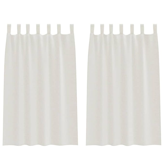 vidaXL Voile Gordijn 2 st Crème 175 x 140 cm Polyester
