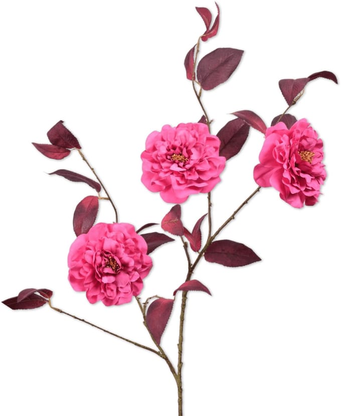 Viv! Home Luxuries Camelia - kunstbloem - roze - 117cm