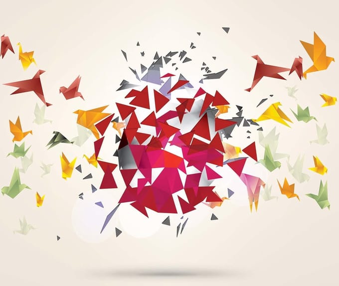 Fotobehang Explosion Abstract | PANORAMIC - 250cm x 104cm | 130g/m2 Vlies